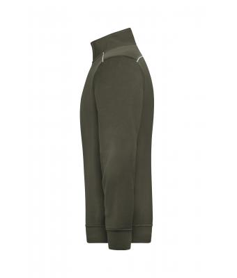 Unisex Workwear Half-Zip Sweat - SOLID - Olijf 8733