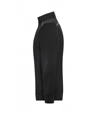 Unisex Workwear Half-Zip Sweat - SOLID - Zwart 8733