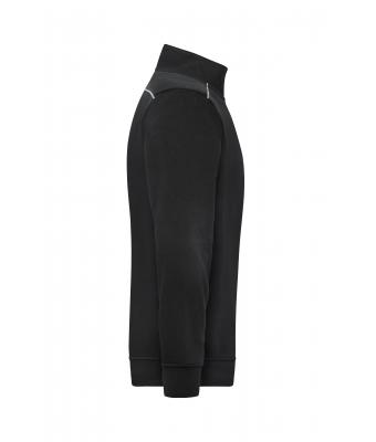 Unisex Workwear Half-Zip Sweat - SOLID - Zwart 8733