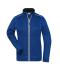 Dames Ladies' Knitted Workwear Fleece Jacket - SOLID - Donkerroyal-melange/navy 10221