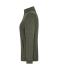 Dames Ladies' Knitted Workwear Fleece Jacket - SOLID - Olijf-melange/zwart 10221