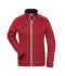 Dames Ladies' Knitted Workwear Fleece Jacket - SOLID - Rood-melange/zwart 10221
