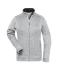 Dames Ladies' Knitted Workwear Fleece Jacket - SOLID - Wit-melange/carbon 10221
