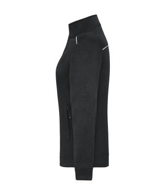 Damen Ladies' Knitted Workwear Fleece Jacket - SOLID - Black/black 10221