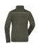 Femme Veste polaire de travail tricot femme - SOLID - Olive-mélange/noir 10221