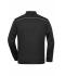 Men Men's Knitted Workwear Fleece Jacket - SOLID - Black/black 10222