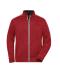 Heren Men's Knitted Workwear Fleece Jacket - SOLID - Rood-melange/zwart 10222