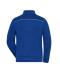 Heren Men's Knitted Workwear Fleece Jacket - SOLID - Donkerroyal-melange/navy 10222