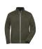 Heren Men's Knitted Workwear Fleece Jacket - SOLID - Olijf-melange/zwart 10222