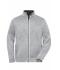 Men Men's Knitted Workwear Fleece Jacket - SOLID - White-melange/carbon 10222