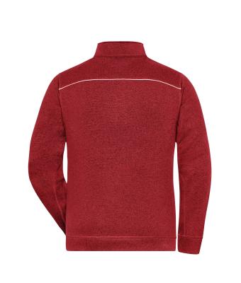 Homme Veste polaire de travail tricot femme - SOLID - Rouge-mélange/noir 10222