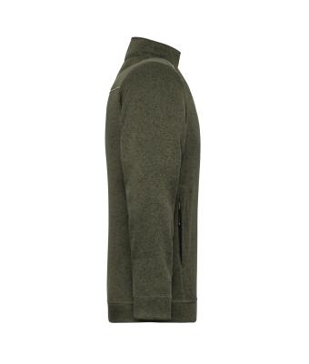 Homme Veste polaire de travail tricot femme - SOLID - Olive-mélange/noir 10222