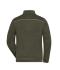 Homme Veste polaire de travail tricot femme - SOLID - Olive-mélange/noir 10222
