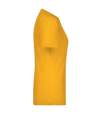 Dames Ladies' Basic-T Goudgeel 7554