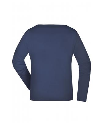 Dames Ladies' Shirt Long-Sleeved Medium Navy 7972