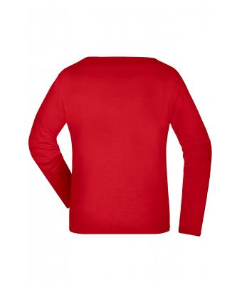 Damen Ladies' Shirt Long-Sleeved Medium Red 7972