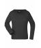 Dames Ladies' Shirt Long-Sleeved Medium Zwart 7972