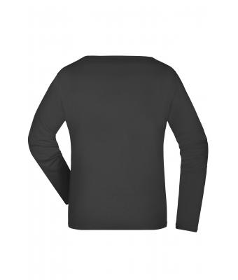 Dames Ladies' Shirt Long-Sleeved Medium Zwart 7972