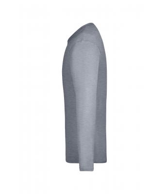 Herren Men's Long-Sleeved Medium Grey-heather 7558