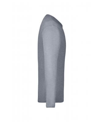 Herren Men's Long-Sleeved Medium Grey-heather 7558