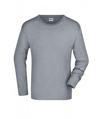Herren Men's Long-Sleeved Medium Grey-heather 7558