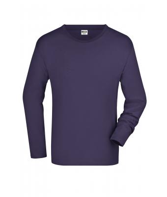 Herren Men's Long-Sleeved Medium Aubergine 7558