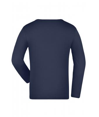 Kids Junior Shirt Long-Sleeved Medium Navy 7978