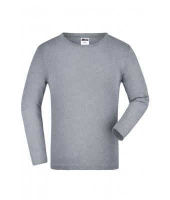 Kids Junior Shirt Long-Sleeved Medium Grey-heather 7978