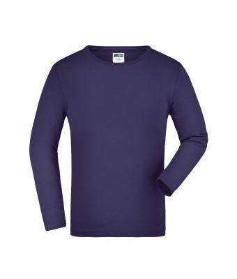 Kids Junior Shirt Long-Sleeved Medium Aubergine 7978