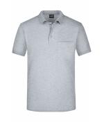 Men Men's Polo Pocket Grey-heather 7562