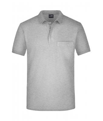Heren Men's Polo Pocket Asgrijs 7562