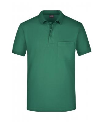 Heren Men's Polo Pocket Donkergroen 7562