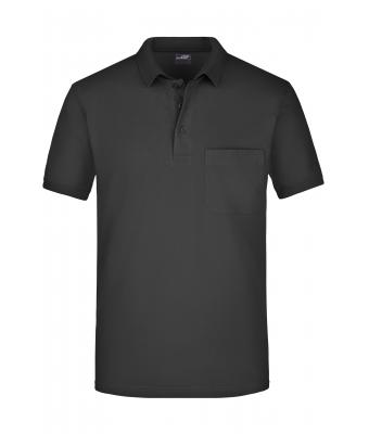Herren Men's Polo Pocket Black 7562