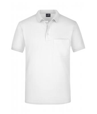 Heren Men's Polo Pocket Wit 7562