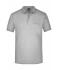 Homme Polo piqué homme poche poitrine Gris chiné clair 7562
