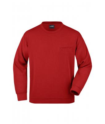Heren Men's Round Sweat Pocket Rood 7563