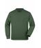 Heren Men's Round Sweat Pocket Donkergroen 7563