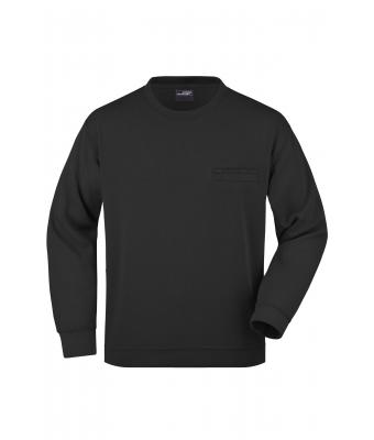Homme Sweat-shirt homme poche poitrine Noir 7563