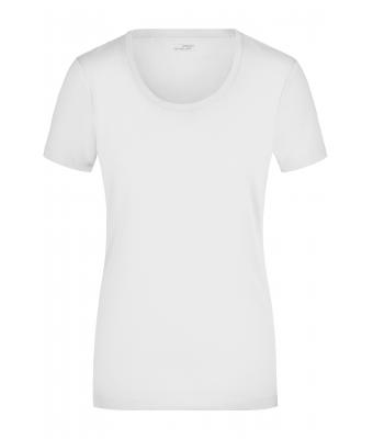 Dames Ladies' Stretch Round-T Wit 7983