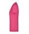 Femme T-shirt femme col rond extensible Rose-vif 7983