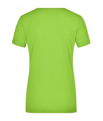 Femme T-shirt femme col rond extensible Vert-citron 7983