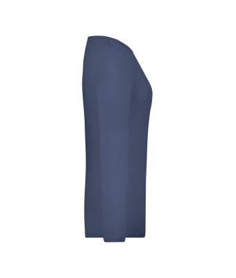 Ladies Ladies' Stretch Shirt Long-Sleeved Navy 7984