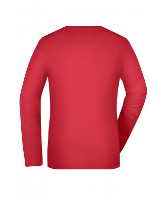 Damen Ladies' Stretch Shirt Long-Sleeved Pink 7984