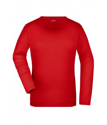 Ladies Ladies' Stretch Shirt Long-Sleeved Red 7984