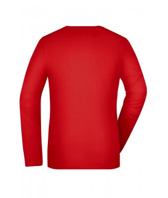 Dames Ladies' Stretch Shirt Long-Sleeved Rood 7984