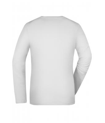 Dames Ladies' Stretch Shirt Long-Sleeved Wit 7984