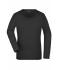 Femme T-shirt femme extensible manches longues Noir 7984