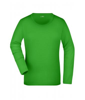 Femme T-shirt femme extensible manches longues Vert-citron 7984