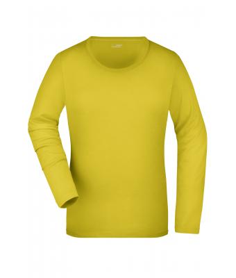 tee shirt manche longue femme jaune