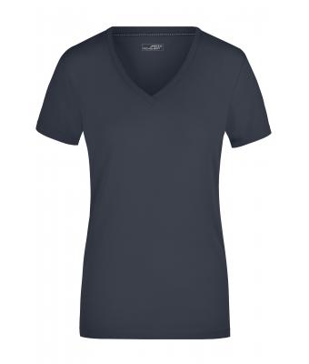 Femme T-shirt femme extensible col V Marine 7985